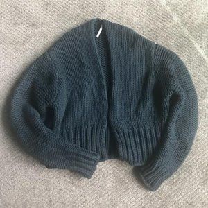 Black Cotton Cropped Cardigan from Free People